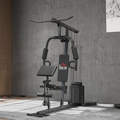 Multi-Exercise Gym Station, with 45kg Weight Stack, for Full Body Workout