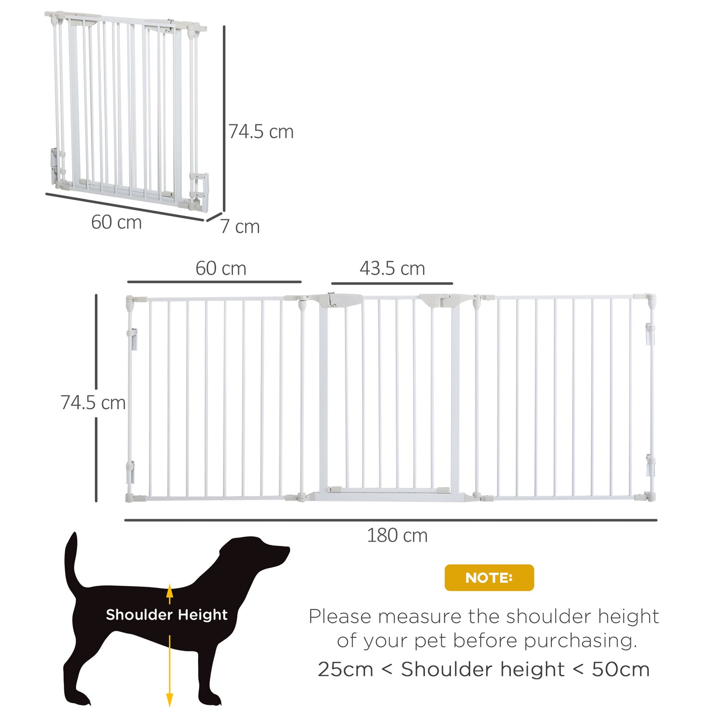 Pet Safety Gate, 3 Panels Playpen Fireplace, Foldable Metal Fence, Stair Barrier, Room Divider