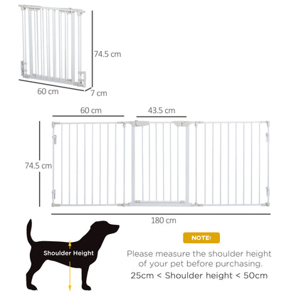 Pet Safety Gate, 3 Panels Playpen Fireplace, Foldable Metal Fence, Stair Barrier, Room Divider
