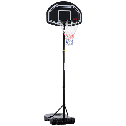 Adjustable Basketball Hoop and Stand, with Wheels and Weight Base Black