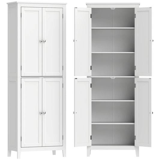 170 cm Tall Bathroom Storage Cabinet, Freestanding Narrow Bathroom Cabinet with Adjustable Shelves for Laundry Room