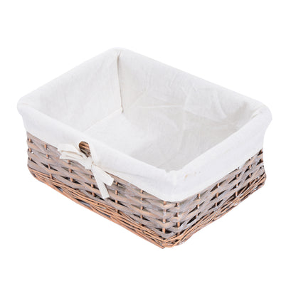 5 Drawer Dresser Wicker Basket Storage Shelf Unit Wooden Frame Home Organisation Cabinet Bedroom Office Furniture Natural Fin