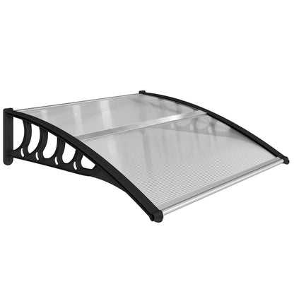 Front Door Canopy, Outdoor Awning, Rain Shelter for Window, Porch and Front/Back Door, 103 x 96.5 cm, Clear