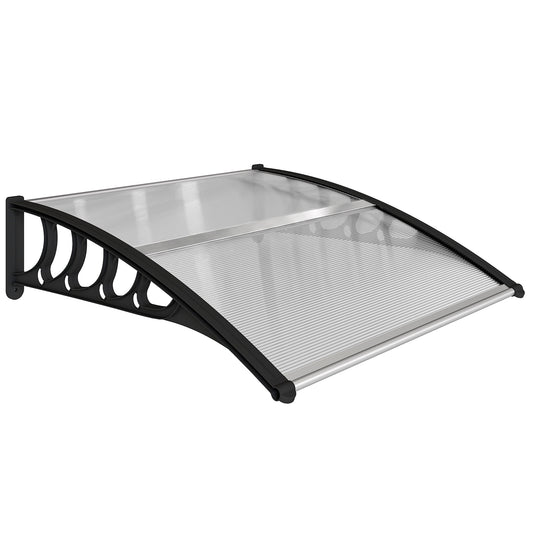 Front Door Canopy, Outdoor Awning, Rain Shelter for Window, Porch and Front/Back Door, 103 x 96.5 cm, Clear