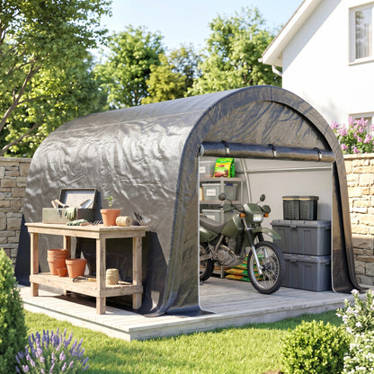 3 x 3(m) Garden Storage Tent, Heavy Duty Outdoor Shed with 2 Doors
