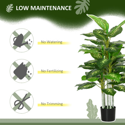 Artificial Evergreen Tree Fake Decorative Plant in Nursery Pot for Indoor Decor, 120cm