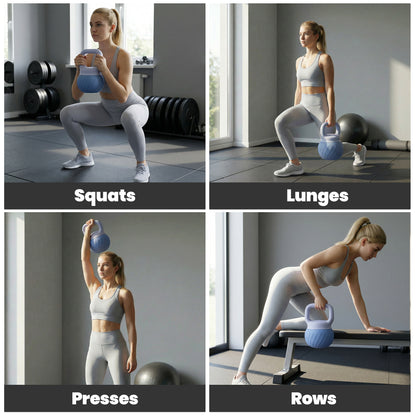 Soft Kettlebell, 10kg Kettle Bell with Anti-Slip Grip for Home Gym Weight Lifting and Strength Training