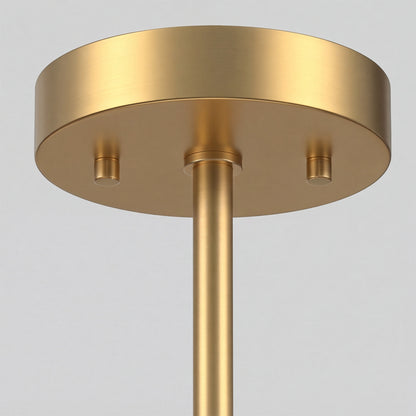 Semi Flush Mount Modern Crystal Chandelier Ceiling Light, Crystal Ceiling Light Fixture with E14 Base, Gold