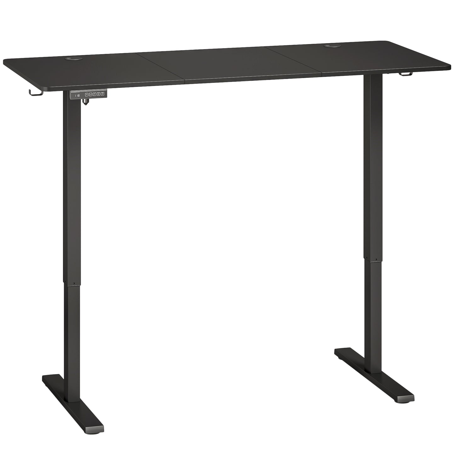 72-118cm Adjustable Electric Standing Desk with LED Display - Black