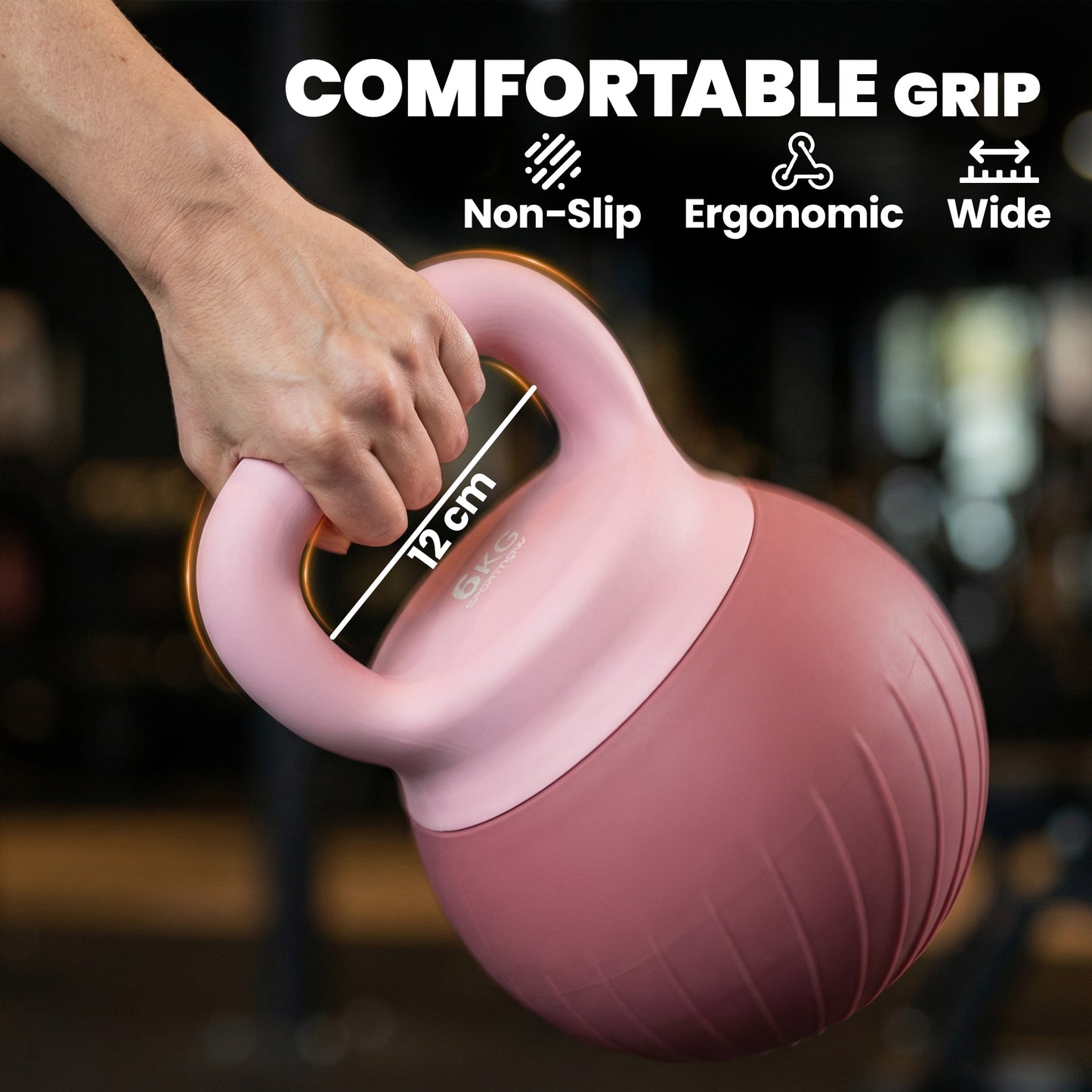 Soft Kettlebell, 6kg Kettle Bell with Anti-Slip Grip for Home Gym Weight Lifting and Strength Training