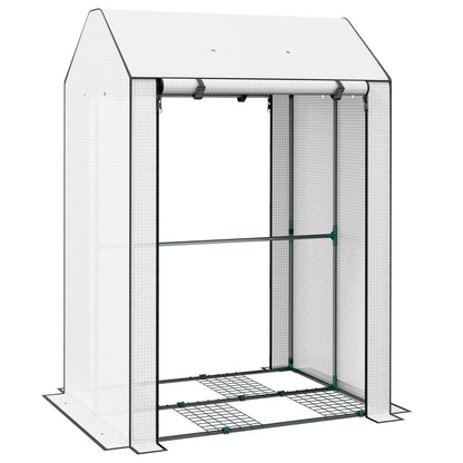 Mini Greenhouse with 4 Wire Shelves, Portable Tomato Greenhouse