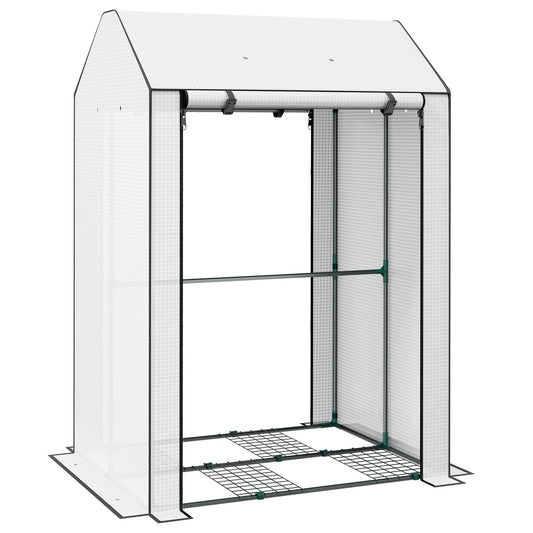 Mini Greenhouse with 4 Wire Shelves, Portable Tomato Greenhouse