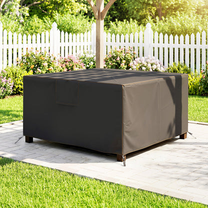 Garden Furniture Cover, Waterproof Patio Furniture Cover with Air Vent, 420D Oxford Fabric, 125 x 125 x 74 cm, Black