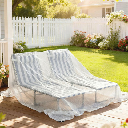 3 x 5m Waterproof Tarpaulin, Heavy Duty 140GSM Tear-Resistant PE Tarp with Reinforced Grommets, UV Protected Cover