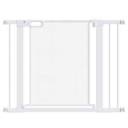 Pet Safety Gate, for Doorways, Staircases, Hallways, with Extensions Kit, 75-103cm - White