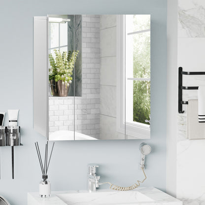 Wall Mounted Mirror Cabinet - White
