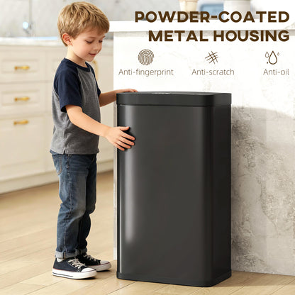 45L Kitchen Sensor Bin - Black