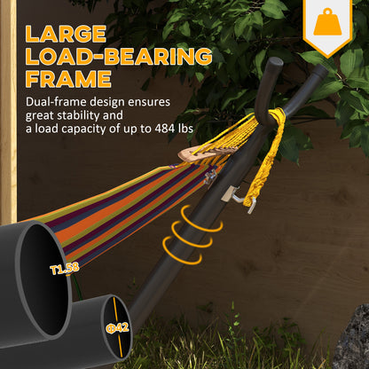 9.5ft Hammock Stand, Portable Hammock with Wheels, Adjustable Hammock Net Stand with Carry Bag, for String-style