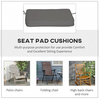 Set of 6 Pcs Chair Cushion, 42Lx42Wx5T cm-Grey