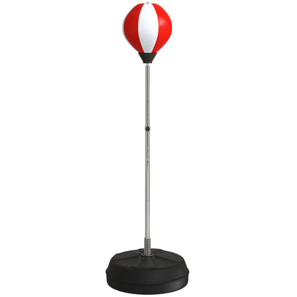 Punching Bag with Stand Boxing Bag Set with Adjustable Height, Red