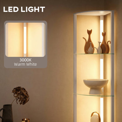 LED Floor Lamp with Shelves, Dimmable Standing Lamp with Foot Switch for Living Room, Bedroom, Grey