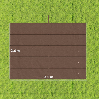 Retractable Pergola Cover, 3.5 x 2.6 m Replacement Canopy Fabric for 4 x 3 m Frame, Roof Top Only, Brown