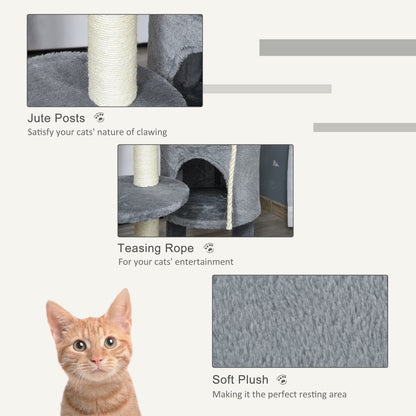 Cat Tree Tower for Indoor Cats 112cm Climbing Kitten Activity Center