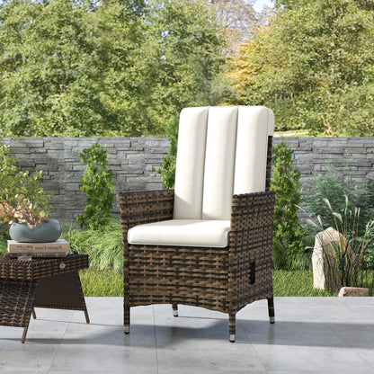 105°-150° Reclining Rattan Chair - Cream
