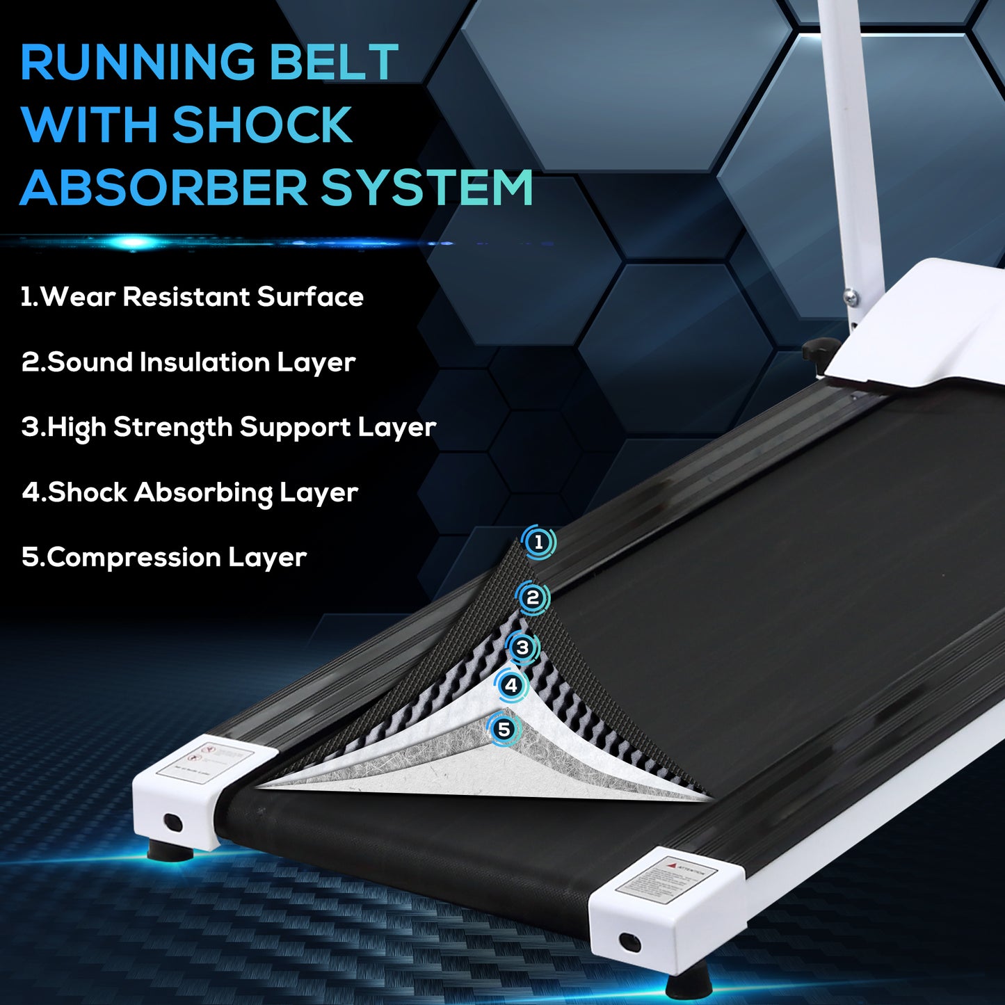 Folding Treadmill with Incline, Walking Pad Treadmill for Home, 1-10km/h Under Desk Running Machine