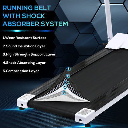 Folding Treadmill with Incline, Walking Pad Treadmill for Home, 1-10km/h Under Desk Running Machine