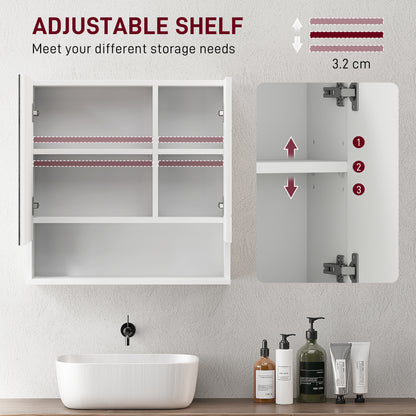 Wall Mounted Bathroom Storage Cupboard - White