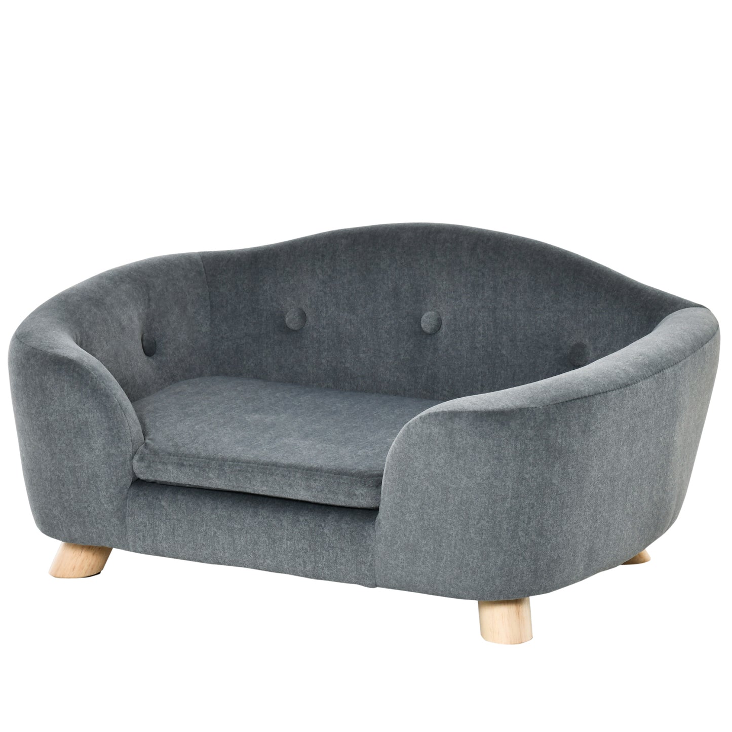 Dog Sofa Bed Pet Chair Couch with Water Resistant Fabric, Kitten Lounge with Soft Cushion, Wooden Frame for Mini Size Dogs