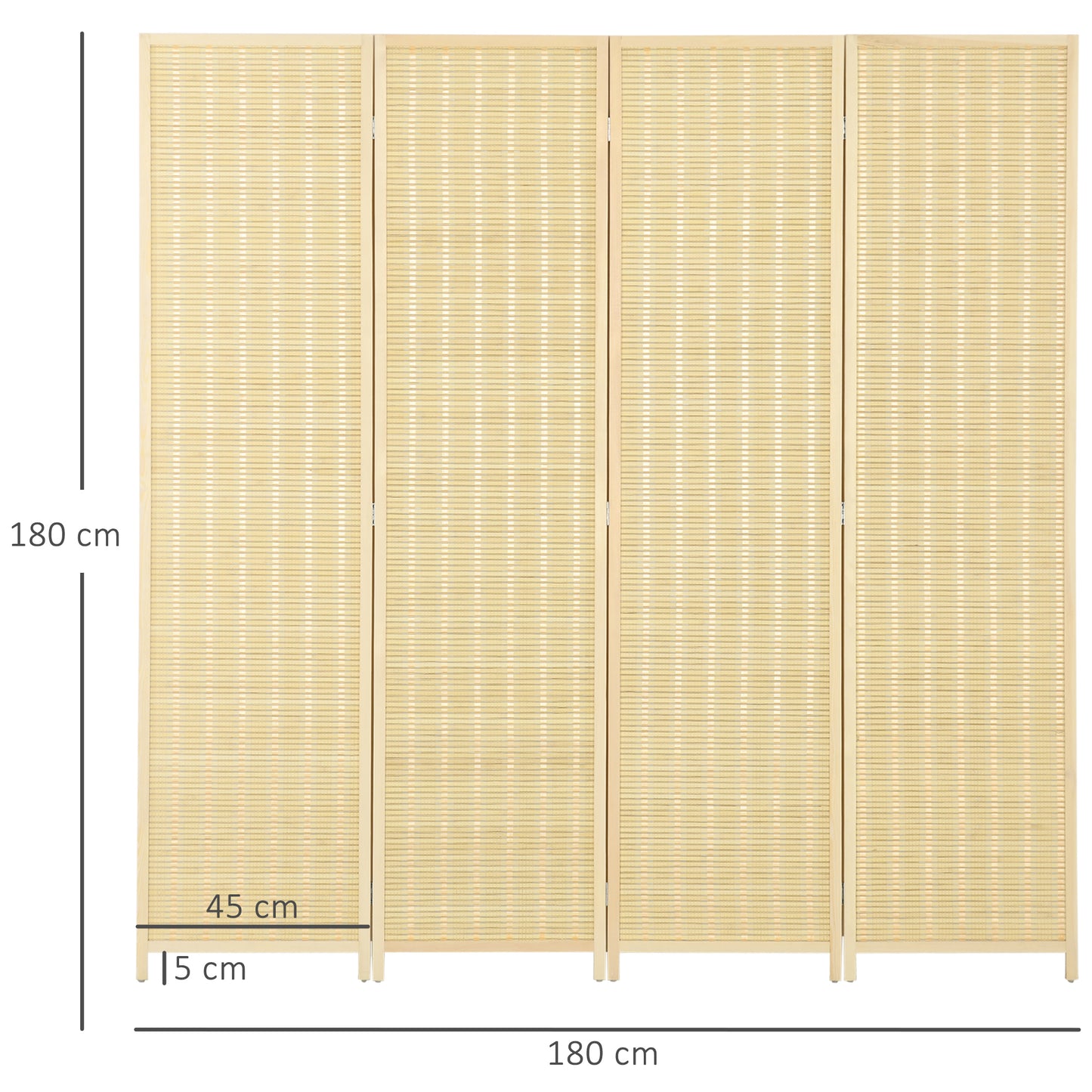 4 Panel Folding Room Divider Screen, Wall Panel Privacy Furniture, Freestanding Paravent Partition Separator for Living Room