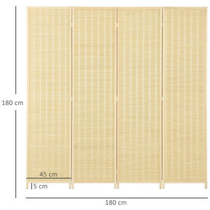 4 Panel Folding Room Divider Screen, Wall Panel Privacy Furniture, Freestanding Paravent Partition Separator for Living Room