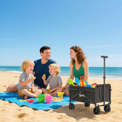 62L Festival Trolley on Wheels, Portable Small Folding Trolley Cart