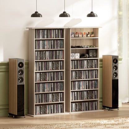 360 CD Storage Unit - Natural Wood Finish