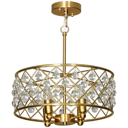 51 Crystallite Four-Bulb Chandelier - Gold-Tone