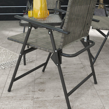 Four-Piece Metal Garden Sofa Set - Mixed Brown