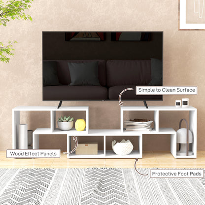 Three-Block Modular TV Stand - White Wood-Effect