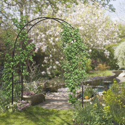 223cm Garden Arch Trellis, Outdoor Wedding Arbor for Ceremony for Climbing Roses, Vines and Plants
