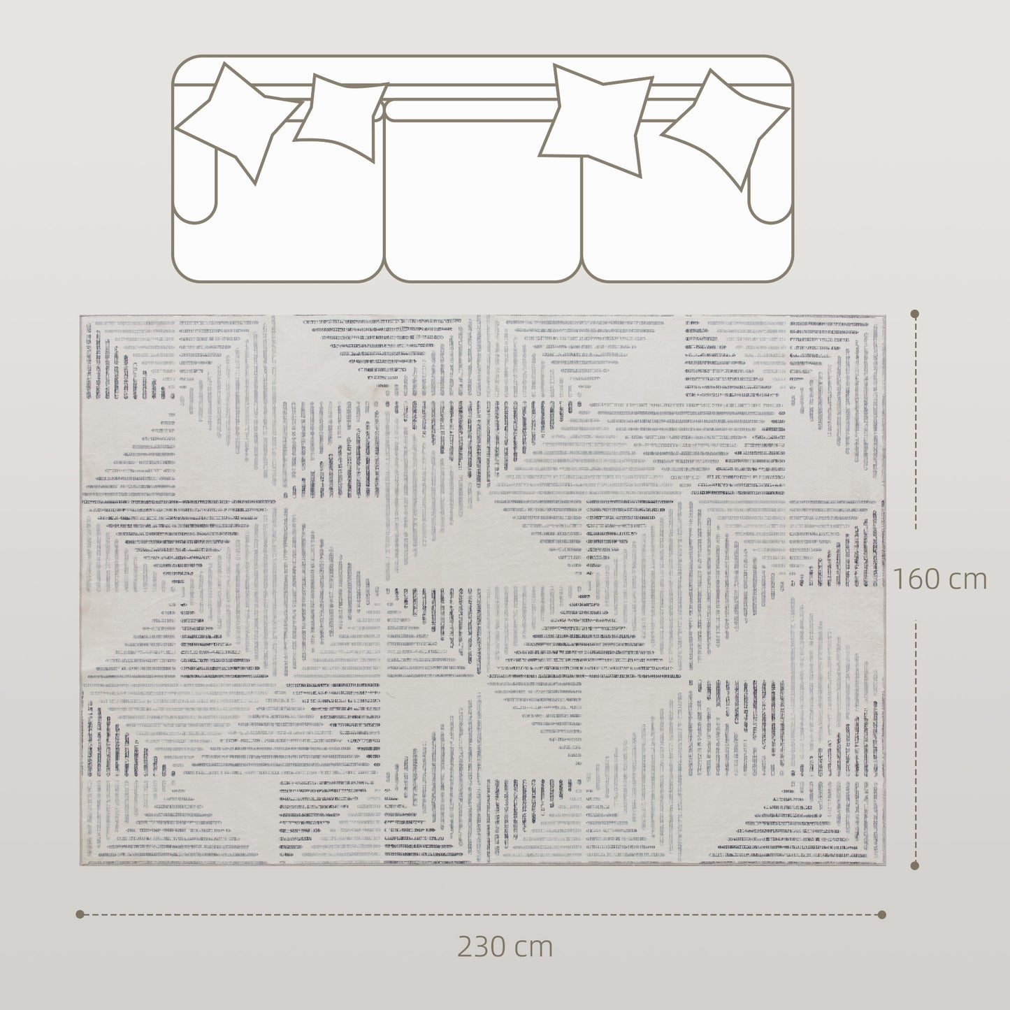 Modern Area Rug, Geometric Pattern Non-Slip Washable Rug, Soft Floor Carpet for Living Room, Bedroom, Dining Room
