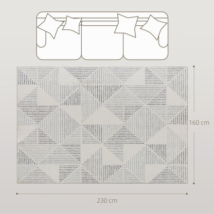 Modern Area Rug, Geometric Pattern Non-Slip Washable Rug, Soft Floor Carpet for Living Room, Bedroom, Dining Room