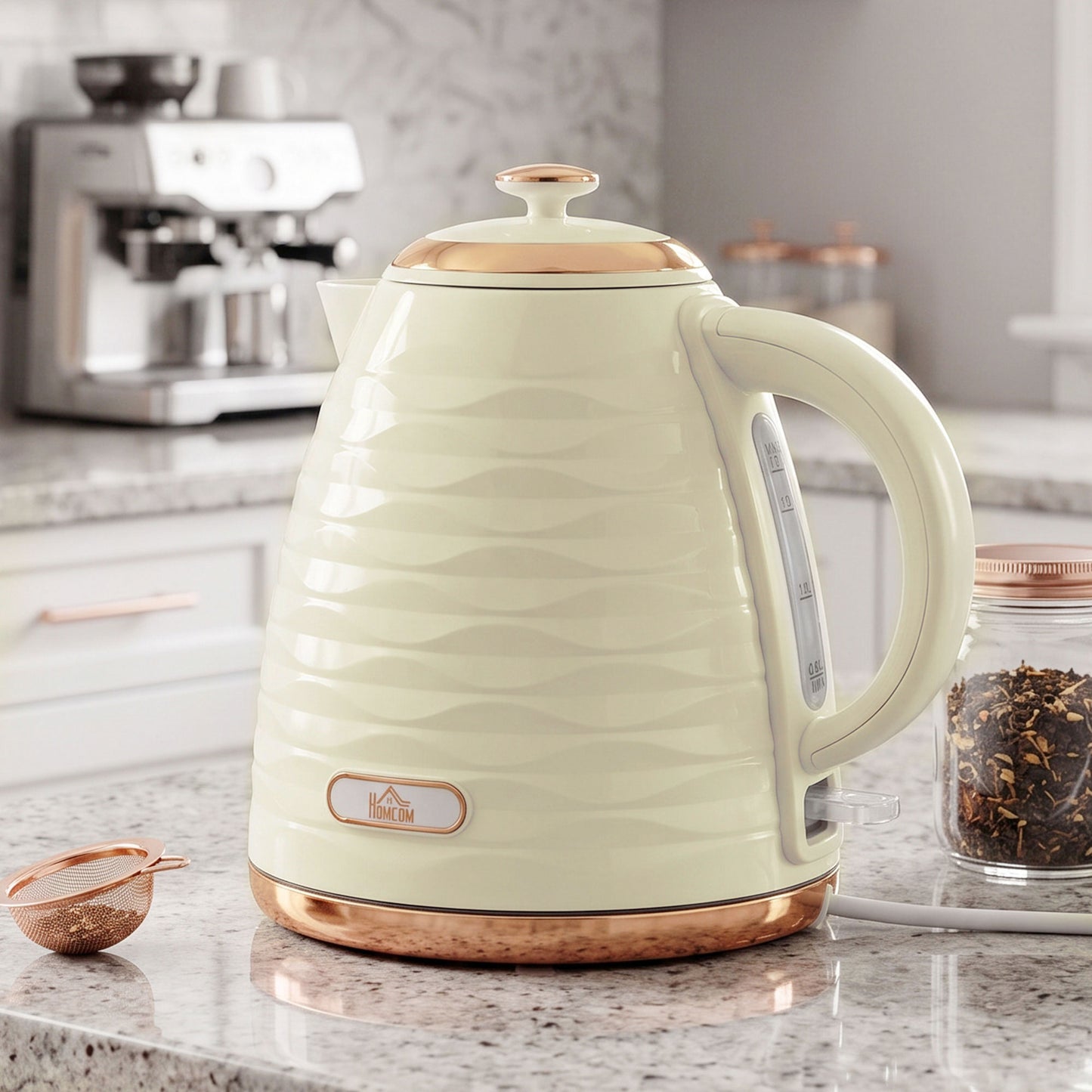 3kW Rapid Boil Honeycomb Kettle - Cream White