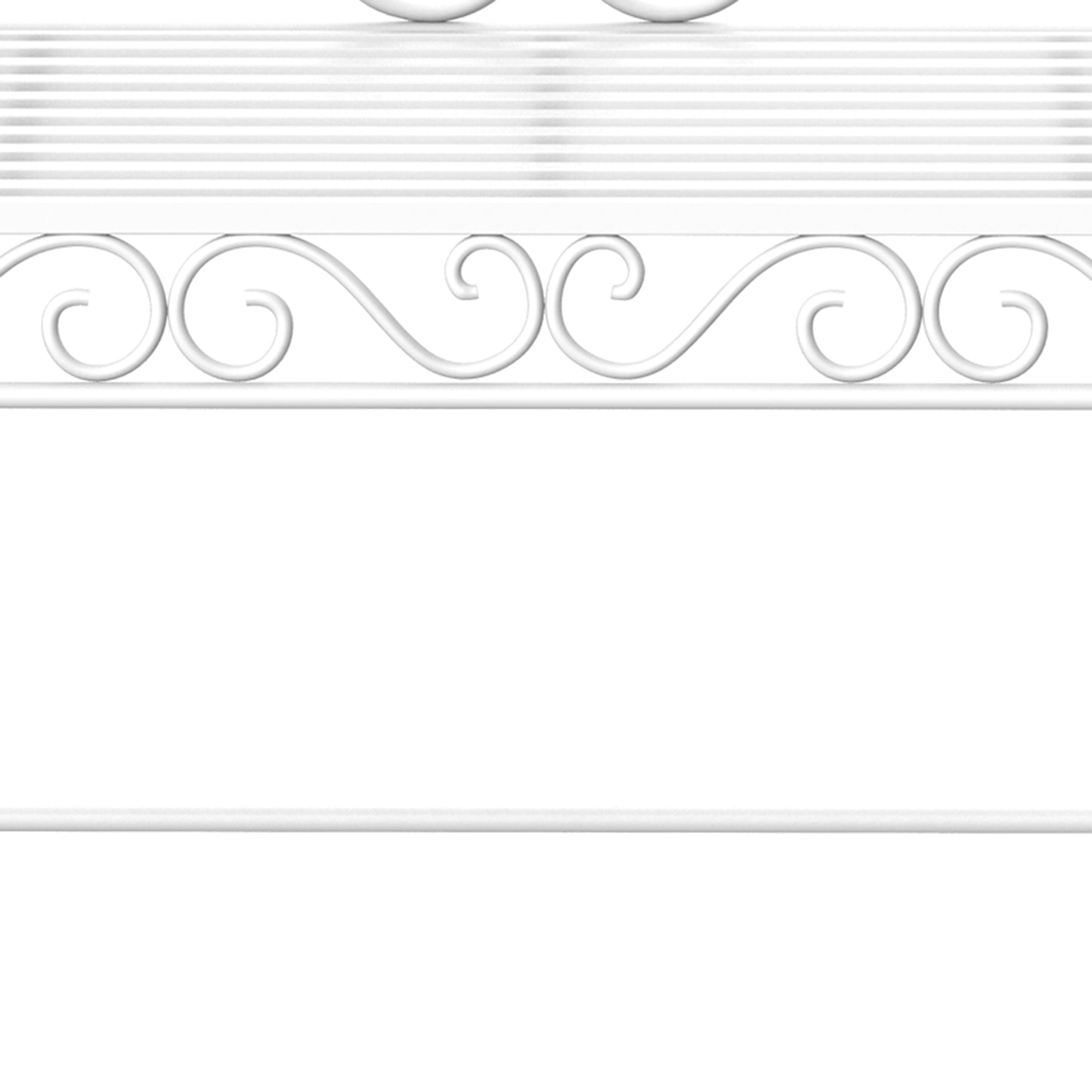 Heavy-Duty Garden Bench-White