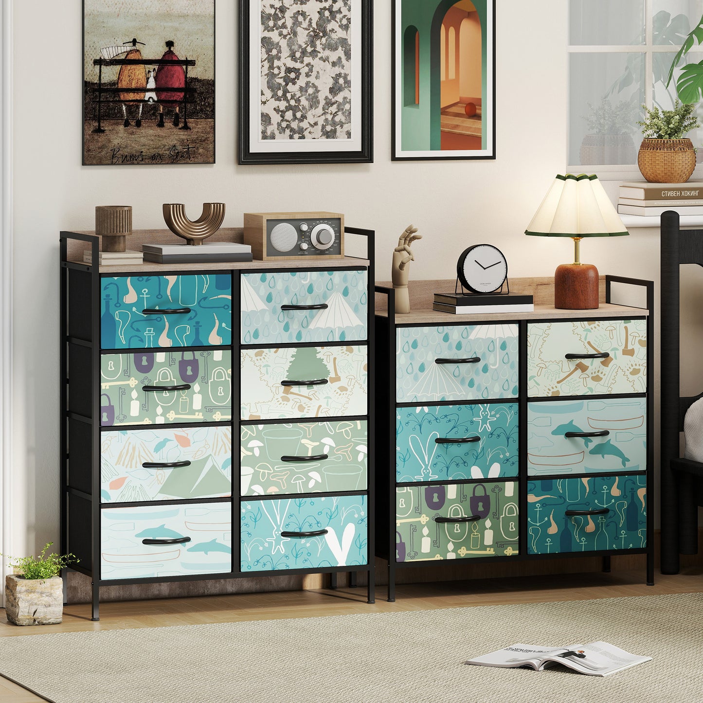 6-Drawer Chest of Drawers - Blue