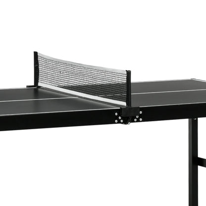 5ft Mini Table Tennis Table, Folding Ping Pong Table with Net and Aluminium Frame