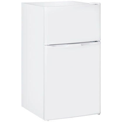 88L Under Counter Fridge Freezer, Small Refrigerator with 5-Setting, 3 Star Freezer Rating, White