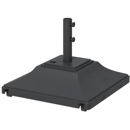 60kg Water/Sand Fillable Parasol Base, with Wheels - Black