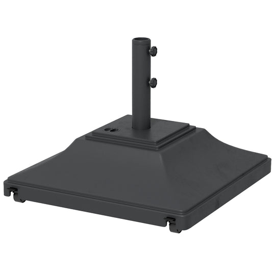 60kg Water/Sand Fillable Parasol Base, with Wheels - Black