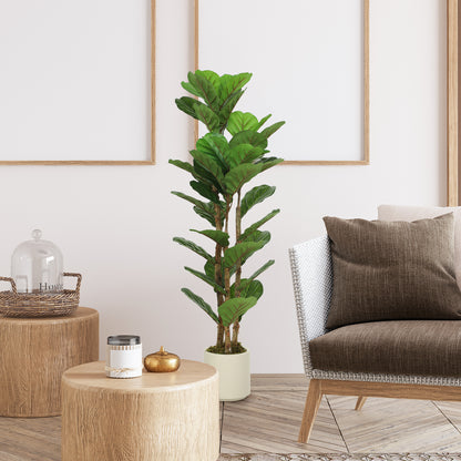 120cm Artificial Fiddle Leaf Fig Tree - Green